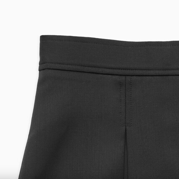 COS BLACK PLEATED WOOL MINI SKIRT - Picture 2 of 4